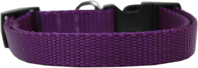 Plain Nylon Dog Collar Sm Purple