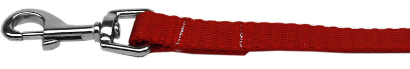 Schlichte Haustierleine aus Nylon, 5/8 Zoll x 4 Fuß, Rot