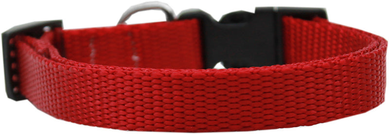 Schlichtes Katzen-Sicherheitshalsband aus Nylon, Rot