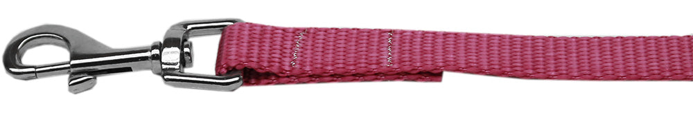 Plain Nylon Pet Leash 1in By 6ft Rose Default Title