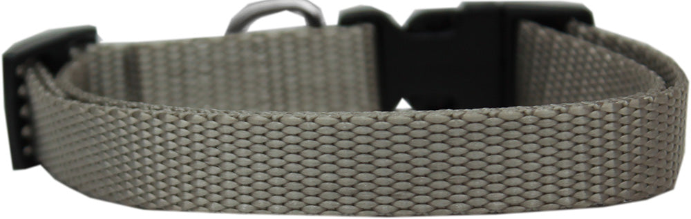 Plain Nylon Dog Collar Xl Silver Default Title