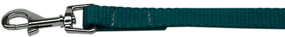 Plain Nylon Pet Leash 5/8in By 6ft Teal Default Title