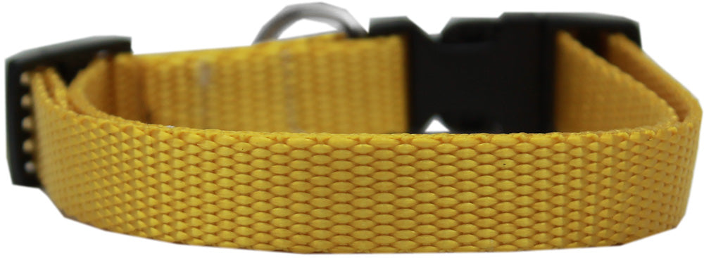 Plain Nylon Dog Collar Xs Golden Yellow Default Title