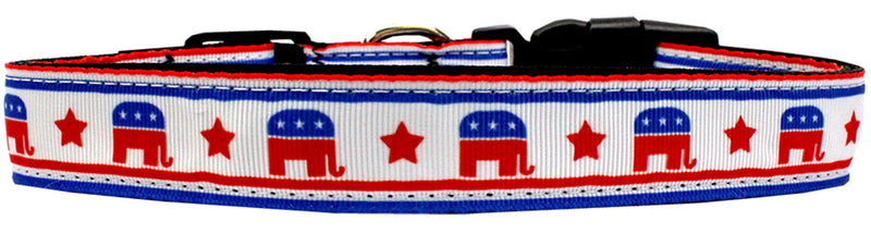 Political Nylon Republican Dog Collar Medium