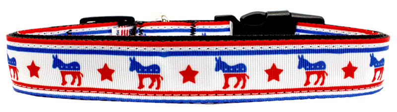 Politisches Nylon-Hundehalsband für Demokraten, klein, breit