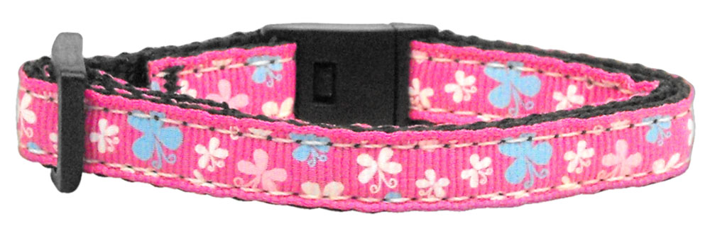 Butterfly Nylon Ribbon Collar Pink Cat Safety GreatEagleInc