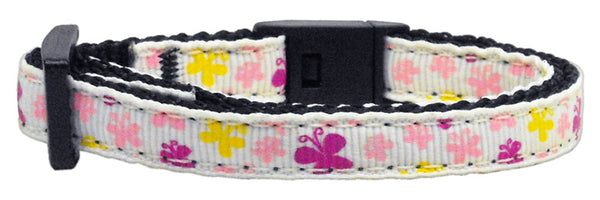 Butterfly Nylon Ribbon Collar White Cat Safety GreatEagleInc