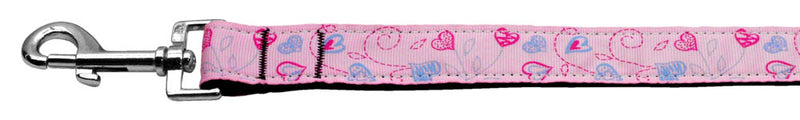 Crazy Hearts Nylon Collars Light Pink 1 Wide 6ft Lsh GreatEagleInc