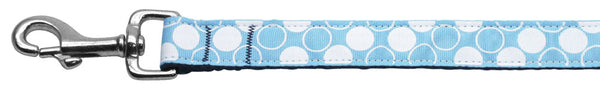 Diagonal Dots Nylon Collar Baby Blue 1 Wide 4ft Lsh GreatEagleInc