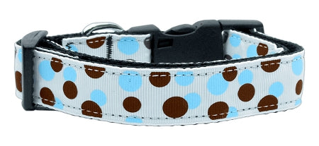 Confetti Dots Nylon Collar Baby Blue Large GreatEagleInc