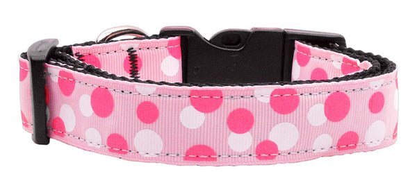 Confetti Dots Nylon Collar Light Pink Medium GreatEagleInc