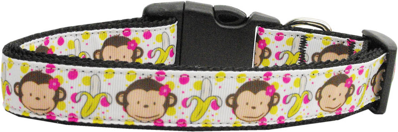 Monkeys And Bananas Nylon Dog Collar Medium Narrow GreatEagleInc