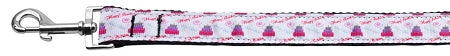 Cakes And Wishes Nylon Ribbon Pet Leash 1 Wide 4ft GreatEagleInc