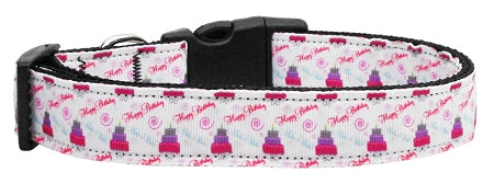 Cakes And Wishes Nylon Dog Collar Medium Narrow GreatEagleInc