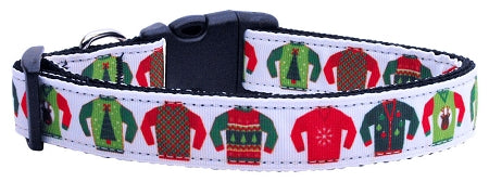 Ugly Sweater Nylon Dog Collar Sm Default Title