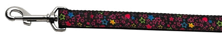 Black Star Nylon Ribbon Collars 1 Wide 6ft Leash GreatEagleInc