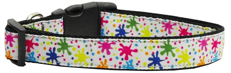 Splatter Paint Nylon Dog Collar Sm Default Title