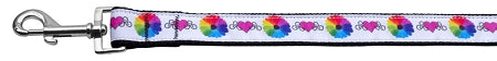 Technicolor Love Nylon Ribbon Pet Leash 1 Wide 4ft GreatEagleInc