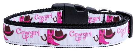 Cowgirl Up Nylon Ribbon Dog Collars Medium Default Title