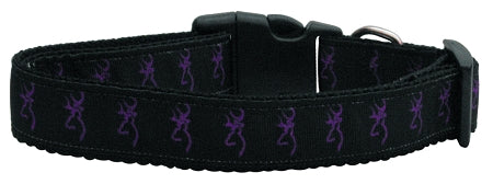 Purple Deer Nylon Ribbon Dog Collars Medium GreatEagleInc