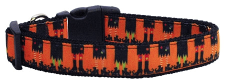 Witches Brew Nylon Ribbon Dog Collars Large Default Title