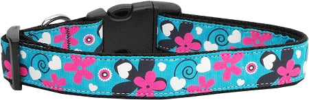 Aqua Love Nylon Dog Collar Xs GreatEagleInc