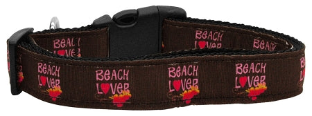 Beach Lover Nylon Dog Collar Medium Narrow Default Title