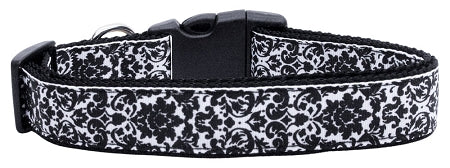 Fancy Black And White Nylon Ribbon Dog Collars Large Default Title