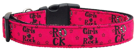 Girls Rock Nylon Ribbon Dog Collars Large GreatEagleInc