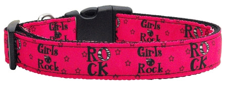 Girls Rock Nylon Ribbon Dog Collars Medium Default Title