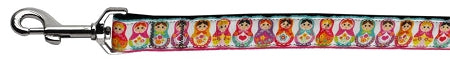 Pretty Nesting Dolls Nylon Ribbon Dog Collars 1 Wide 6ft Leash GreatEagleInc