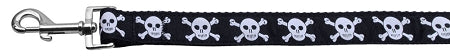 Skulls Nylon Dog Leash 5/8 Inch Wide 4ft Long Default Title