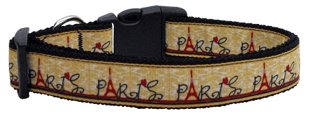 With Love From Paris Nylon Dog Collar Xl GreatEagleInc