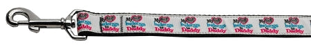 My Heart Belongs To Daddy Nylon Dog Leash 3-8 Inch Wide 4ft Long GreatEagleInc