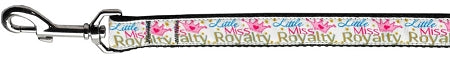 Little Miss Royalty Nylon Dog Leash 3-8 Inch Wide 6ft Long GreatEagleInc