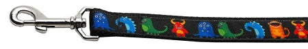 Black Monsters Nylon Dog Leash 5-8 Inch Wide 4ft Long GreatEagleInc