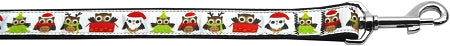 Santa Owls Nylon Dog Leash 5-8 Inch Wide 4ft Long GreatEagleInc