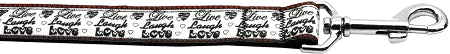 Live Laugh And Love Nylon Dog Leash 3-8 Inch Wide 4ft Long GreatEagleInc