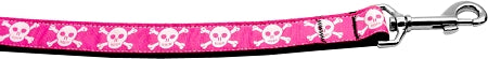Pink Skulls Nylon Dog Leash 3-8 Inch Wide 6ft Long GreatEagleInc