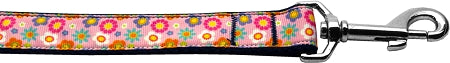 Pink Spring Flowers Nylon Dog Leash 3/8 Inch Wide 6ft Long Default Title