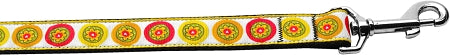 Autumn Daisies Nylon Dog Leash 3-8 Inch Wide 4ft Long GreatEagleInc