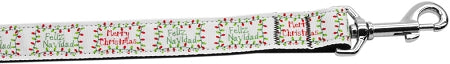 Feliz Navidad Nylon Dog Leash 5-8 Inch Wide 6ft Long GreatEagleInc