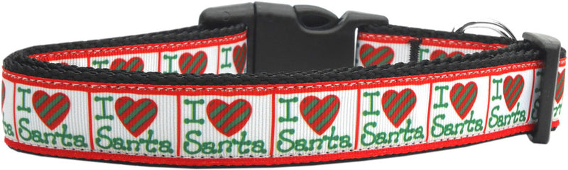 I Heart Santa Nylon Dog Collar Xs GreatEagleInc