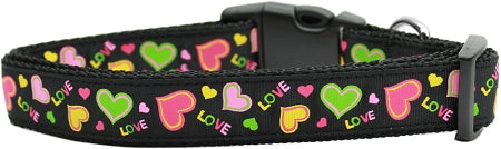 Neon Love Nylon Dog Collar Medium Narrow GreatEagleInc