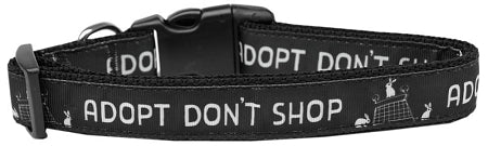 Adopt Don't Shop Nylon Dog Collar Sm Default Title