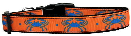 Blue Crabs Nylon Dog Collar Xs GreatEagleInc