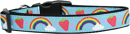 Rainbows And Berries Nylon Dog Collar Large GreatEagleInc