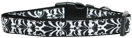 Damask Black Nylon Cat Collar GreatEagleInc