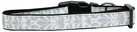 Damask Nylon Cat Collar Grey GreatEagleInc