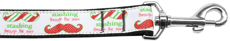 Stashing Through The Snow Nylon Dog Leash 3-8 Inch Wide 4ft Long GreatEagleInc